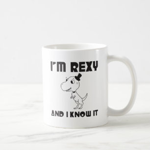 Caneca De Café Eu sou Rexy e eu sei-o