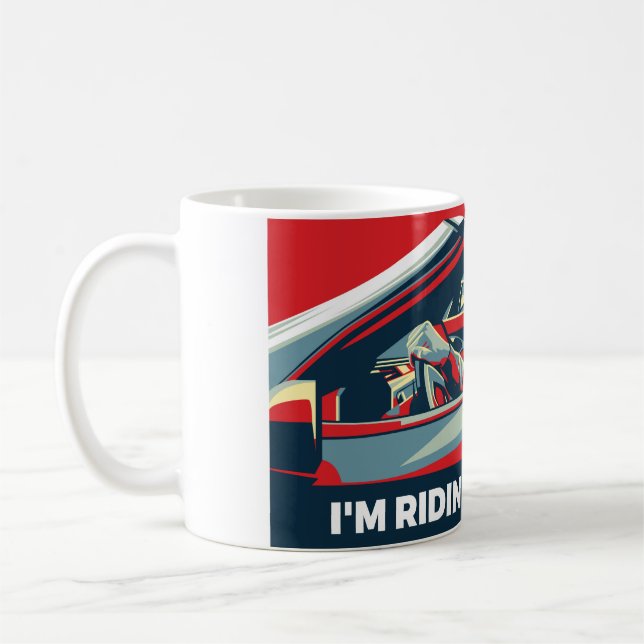 CANECA DE CAFÉ EU SOU RIDIN COM O BIDEN (Esquerda)