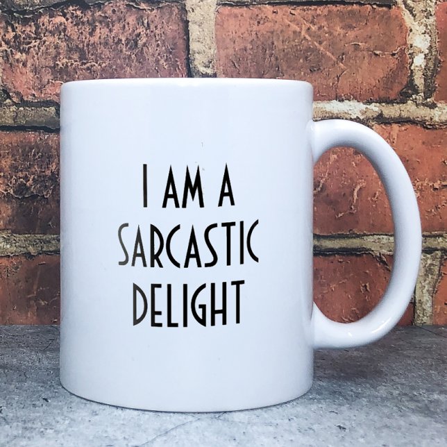 Caneca De Café Eu sou Sarcástico Delight Engraçado (Criador carregado)