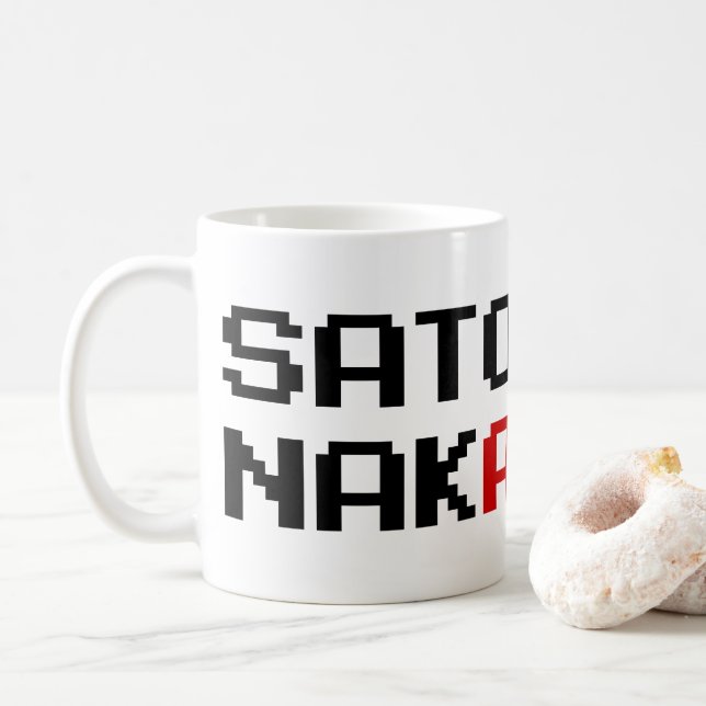 CANECA DE CAFÉ EU SOU SATOSHI NAKAMOTO (Com Donut)
