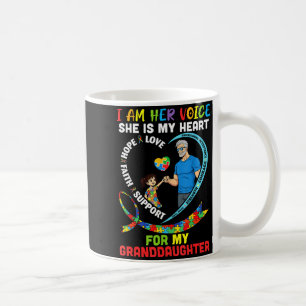 Caneca De Café Eu Sou Sua Voz Ela É Meu Coração Para Minha Neta