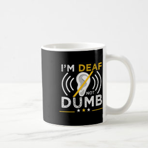 Caneca De Café Eu sou Surdo. Não sou Burro. Língua de Sinais Surd