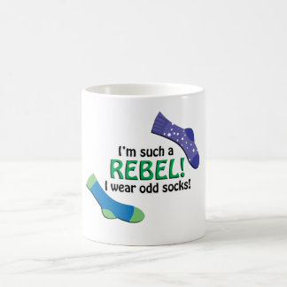 Caneca De Café Eu sou tal rebelde, mim visto meias impares!