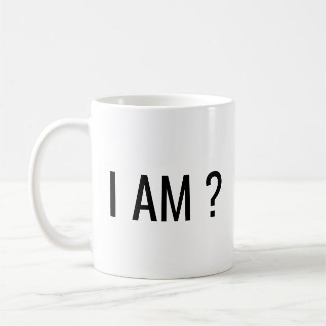 Caneca De Café EU SOU Texto (Esquerda)