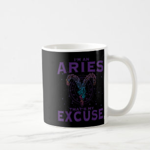 Caneca De Café Eu Sou Um Aries Sinal Zodíaco Arte Gráfico Ram Hor