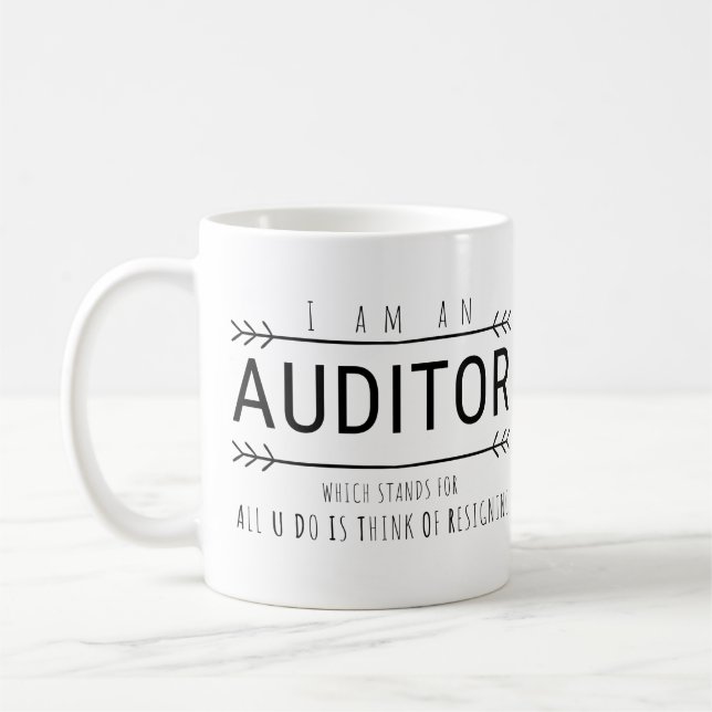 Caneca De Café Eu sou um auditor, contador engraçado (Esquerda)