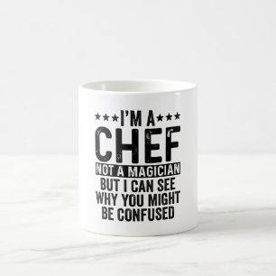 Caneca De Café Eu sou um chef não um mago engraçado