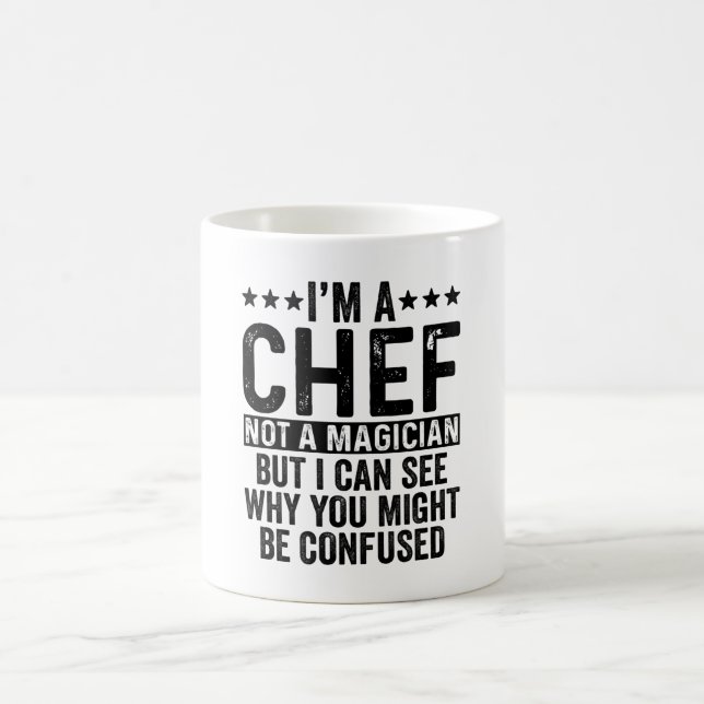 Caneca De Café Eu sou um chef não um mago engraçado (Centro)