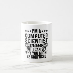 Caneca De Café Eu sou um cientista da computação não um mago e