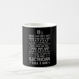 Caneca De Café Eu sou um eletricista até mim morro