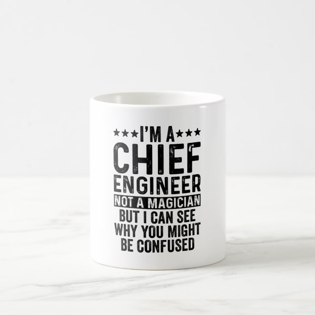 Caneca De Café Eu sou um Engenheiro Chefe Não um Engraçado de Mag (Centro)
