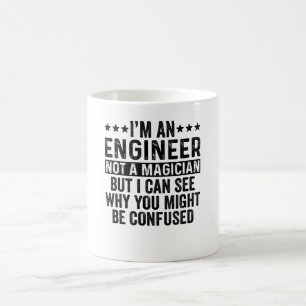Caneca De Café Eu sou um Engenheiro não um mago engraçado