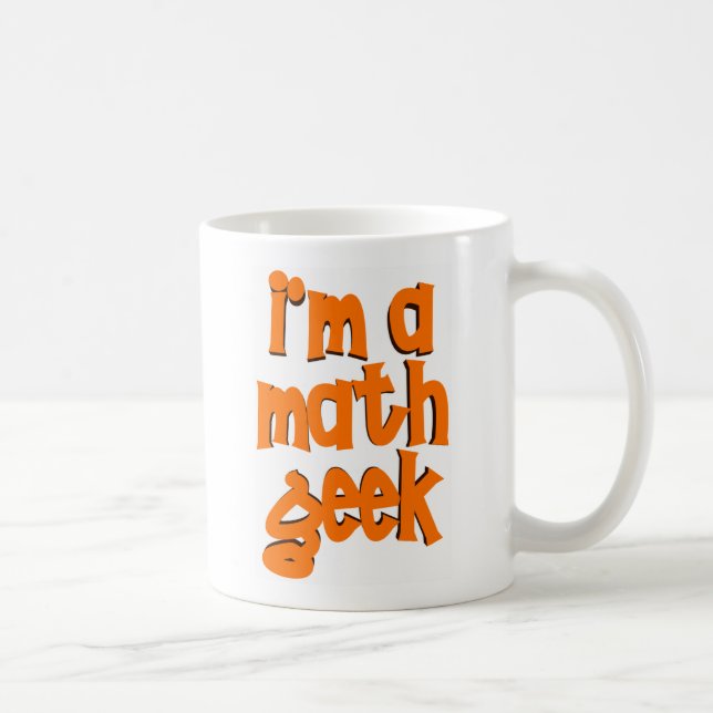 Caneca De Café Eu sou um geek da matemática (Direita)