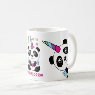 Caneca De Café Eu sou um Pandicorn - unicórnio bonito da panda