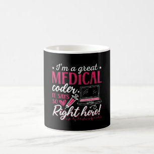 Caneca De Café Eu sou um programador de código de código médico d