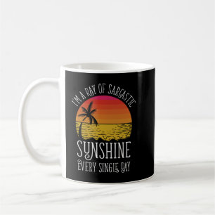 Caneca De Café Eu sou um raio de sol sarcástico todo Solteiro dia