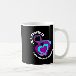 Caneca De Café Eu sou um sobrevivente que apoia a prevenção do su