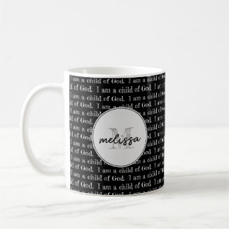 Caneca De Café Eu sou uma criança de Deus negro personalizado