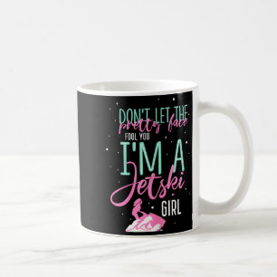 Caneca De Café Eu sou uma garota de jet ski, ditado engraçado de