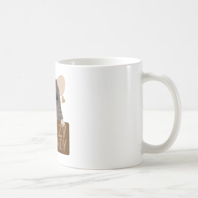 Caneca De Café Eu sou uma senhora louca do rato (Direita)