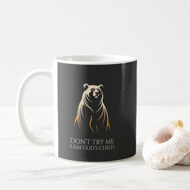 Caneca De Café Eu Sou Urso Gráfico do Filho de Deus (Com Donut)