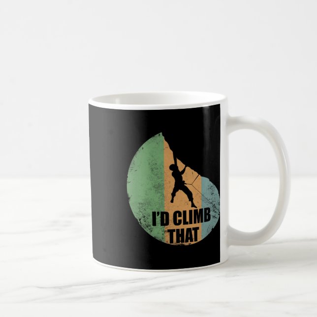 Caneca De Café Eu Subiria Nesse Design de Escalada Divertido Para (Direita)