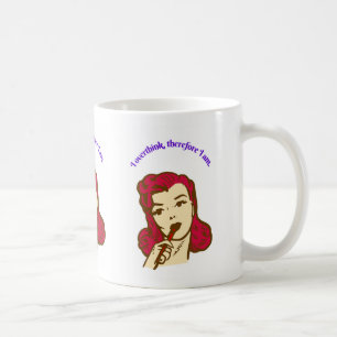 Caneca De Café Eu Superanaliso, Portanto Eu Sou – Ilustração Retr