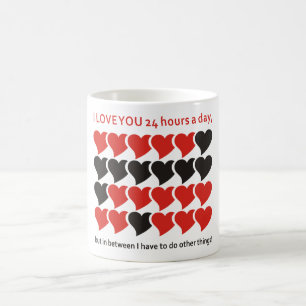 Caneca De Café EU TE AMO 24 horas por dia