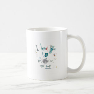 Caneca De Café Eu te amo à lua e à parte traseira