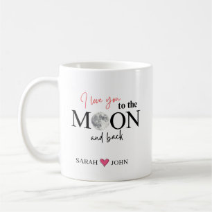 Caneca De Café Eu Te Amo Até a Lua e de Volta Personalizado
