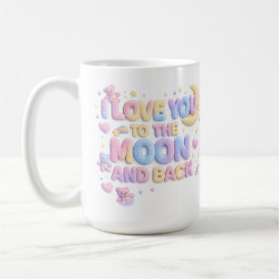 Caneca De Café Eu Te Amo Até a Lua e de Volta – Ursinhos Fofos Pa