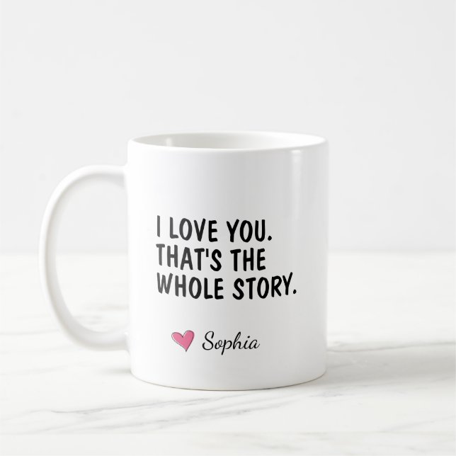 Caneca De Café Eu Te Amo É Toda a História Personalizada (Esquerda)
