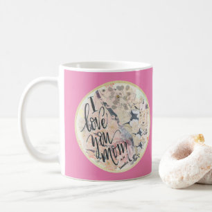 Caneca De Café Eu Te Amo Mãe Quente, Cor De Água Rosa, Adicione Q