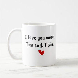 Caneca De Café Eu Te Amo Mais Coração Vermelho Moderno Trendy Mug