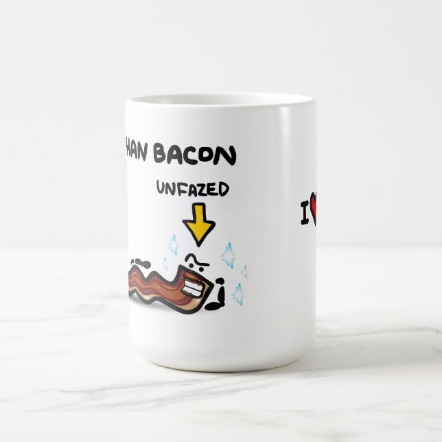 Caneca De Café "Eu te amo mais do que o bacon " (Centro)