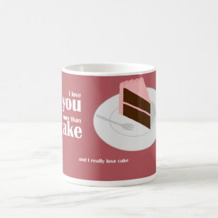 Caneca De Café Eu te amo mais do que o bolo