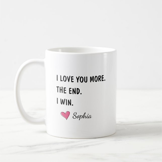 Caneca De Café Eu Te Amo Mais Fim Eu Vencio – Mãe Engraçada (Esquerda)