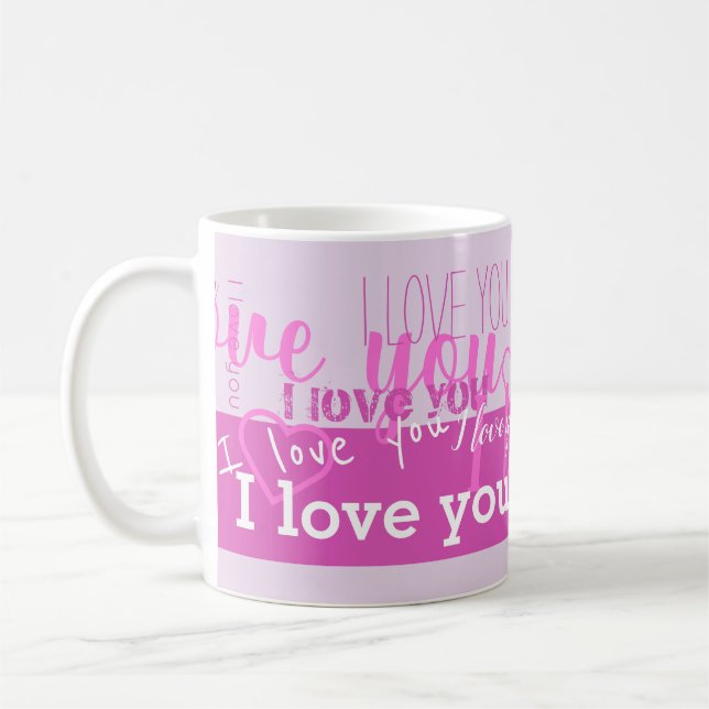 Caneca De Café Eu Te Amo 💜 Mug Roxo (Esquerda)