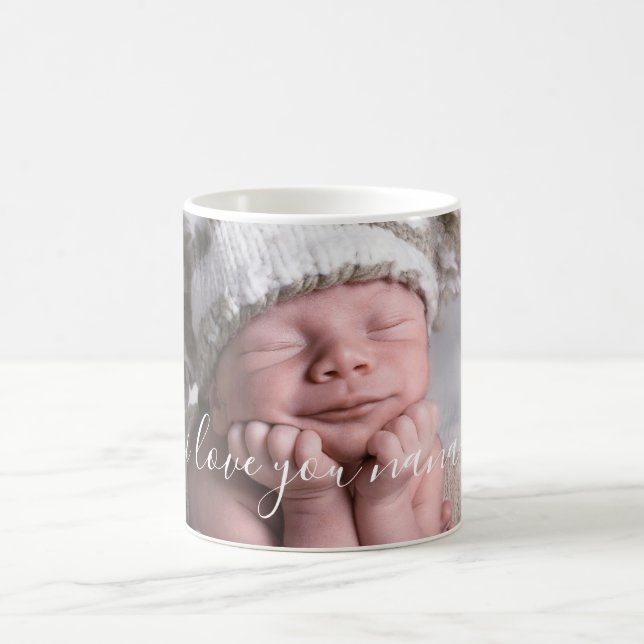 Caneca De Café Eu Te Amo Nana DIY Photo Mug (Centro)