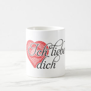 Caneca De Café Eu te amo no alemão