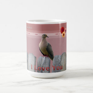 Caneca De Café Eu te amo pomba do amor