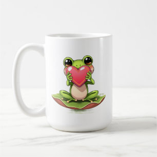 Caneca De Café Eu Te Amo Sapo Chibi Personalizado