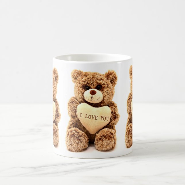 Caneca De Café Eu Te Amo Teddy Bear White Coffee Mug (Centro)