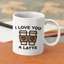 Caneca De Café Eu Te Amo Um Latte
