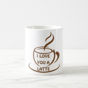 Caneca De Café Eu te amo uma design engraçada romântica latente