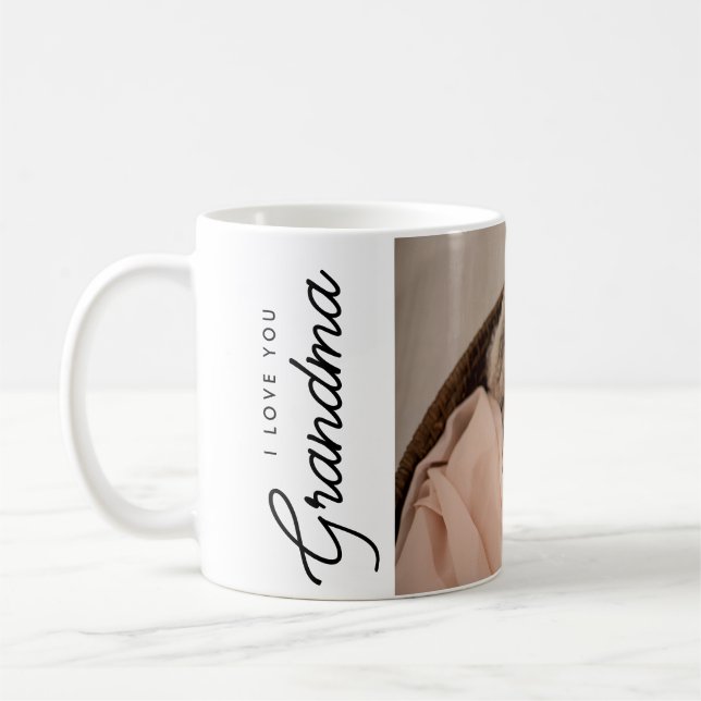 Caneca De Café Eu te amo Vovó Foto de criança (Esquerda)