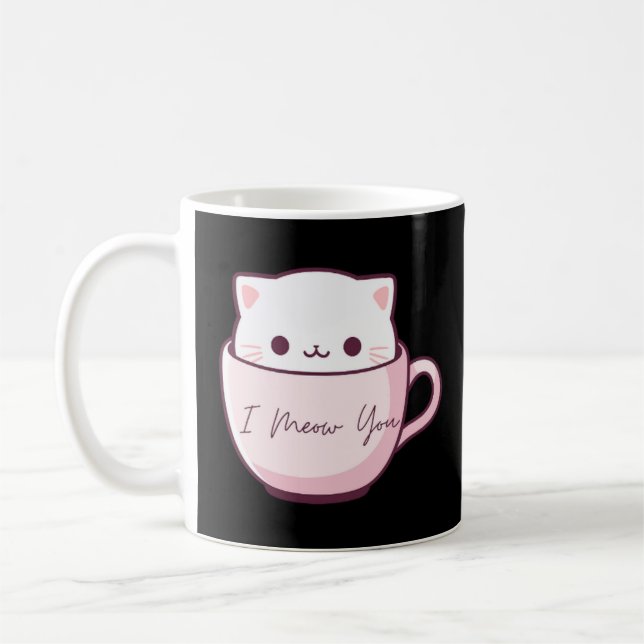 Caneca De Café Eu te mando um gato bonito em Teacup (Esquerda)