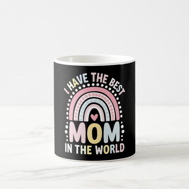 Caneca De Café Eu Tenho A Melhor Mãe Do Mundo Boho Arco-Íris (Centro)