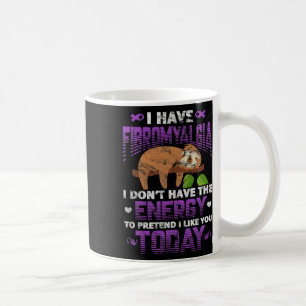 Caneca De Café Eu Tenho Fibromialgia Sloth Fibro Warrior Fighter