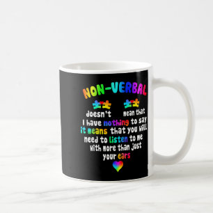 Caneca De Café Eu Tenho Peça de Puzzle Não-verbal Neon Pastel Aut